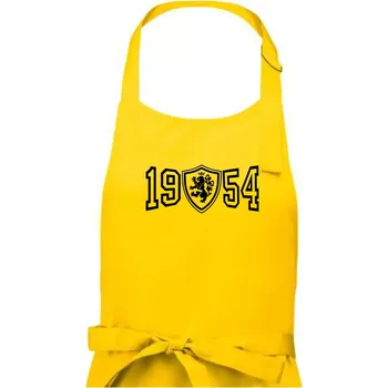 Kuchyňská zástěra Narozeninový motiv - znak - 1954 - Dámská zástěra na vaření - Univerzální velikost ( Žlutá )