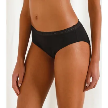 Kalhotky Menstruační slipové kalhotky z bio bavlny Athena®, pro silnou menstruaci černá L