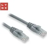 LYNX CS LYNX UTP patch kabel Cat6, PVC, 1m, šedý (balení obsahuje 10ks) LX-UTP6-010-GREY