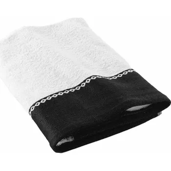 Ručník Blancheporte Sada froté s žakárovým pruhem, bavlna 450g/m2 bílá 50x90 cm