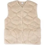 Vlnka Dámská vlněná vesta s vystouplým vzorem béžová velikost oblečení M