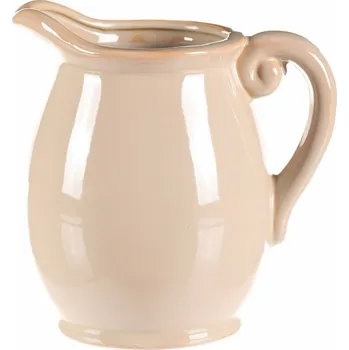 Váza Váza/džbán krémová, 13 x 14 x 17 cm, malá