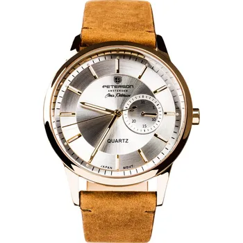 Hodinky Pánské analogové hodinky na koženém řemínku