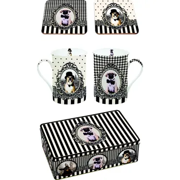 jídelní souprava Easy Life Sada dvou hrnků Barocco Dogs