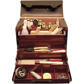 Sada nářadí Taška na nářadí univerzální, kůže, s tesařským ručním nářadím, 35dílná