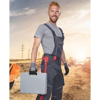 montérky Kalhoty s laclem ARDON®NEON šedo-červená 46 červené odstíny 66