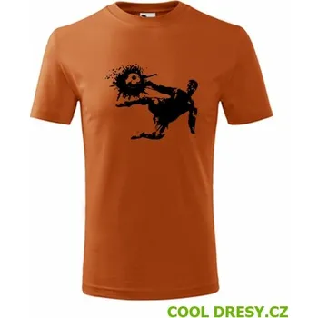 Chlapecké tričko Dětské tričko s fotbalistou 1 - Barva: oranžová, Velikost 6let