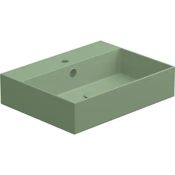Umyvadlo Umyvadlo Zenith BW 60 hranaté, keramické, salvia matné, 60x46 cm, ZELAVBW60031