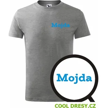 Dětské tričko Mojda - Barva: tmavě šedý melír, Velikost 6let