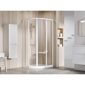 Ravak Supernova SKCP4 sprchový kout čtvrtkruhový 80×80 cm Profil: Bílá, Sklo: Grape SKCP4-80 195 GRAPE