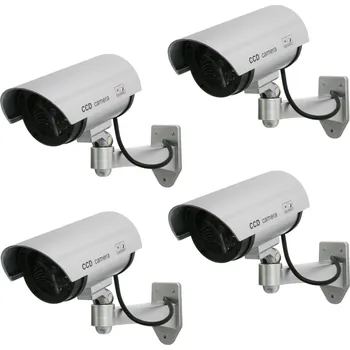 Atrapa kamery Atrapa kamery s blikající LED IR1100 S IR outdoor, stříbrná, 4 kusy