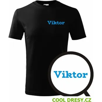 Dětské tričko Viktor - Barva: černá, Velikost 8let