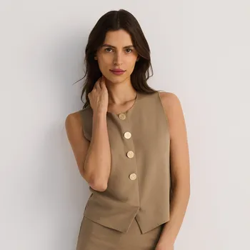 Reserved - Vesta z viskózové směsi - béžová - WC389-08X - WC389-08X-L