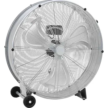Zvlhčovač vzduchu vidaXL Bubenový ventilátor s kolem Stříbrná 79 x 37 x 82 cm Hliník [42001424]