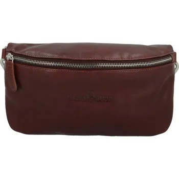 Ledvinka Dámská kožená kabelko/ledvinka koňaková - Greenwood Luigi koňak