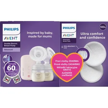Odsávačka mléka Philips AVENT Odsávačka mateřského mléka elektrická DUO SCF397/31+Dárek