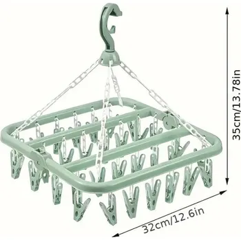 Sušák na prádlo Sušák skládací, plastový na ponožky a spodní prádlo, zelený