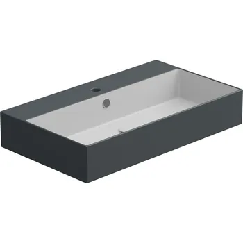 Umyvadlo Zenith BW 80 hranaté, keramické, dvoubarevné, 80x46 cm, ZELAVBW80BI000028