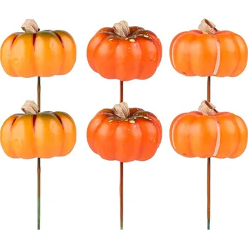 Svíčka Přízdoby 6ks 40x130mm dýně, oranžová