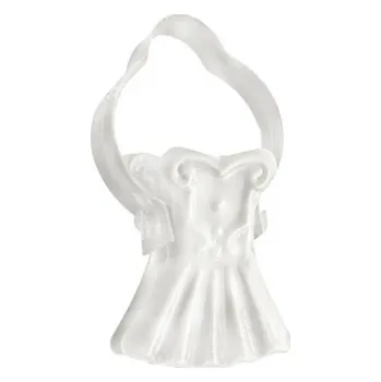 Uchycení záclony a závěsu Žabka k záclonovým tyčím bílá kovová - Balení 12 ks (Žabička na kroužky bílá,Záclonová žabka kov.BÍ 94.01)