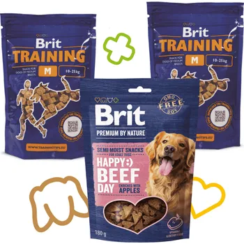 BRIT SNACK PACK - tréninkový balíček pamlsků pro střední psy