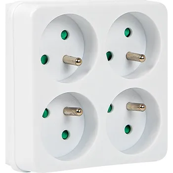 Prodlužovací kabel Elektrický prodlužovací kabel 4 zásuvky s uzemněním