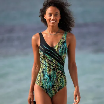 Dámské plavky Jednodílné plavky Cambuja černá/zelená 40