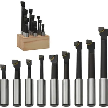 Sada nářadí Nábytek XL Vyvrtávací nože 9 ks 12 mm s dřevěnou základnou 146682