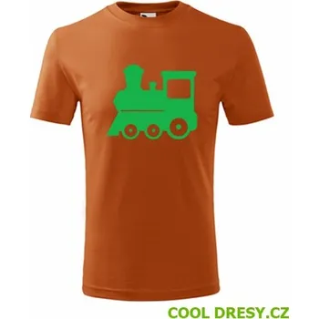 Dětské tričko s mašinkou 1 - Barva: oranžová, Velikost 10let