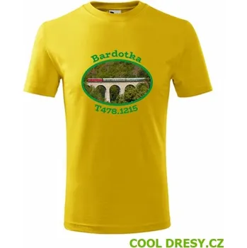 Chlapecké tričko Dětské tričko s mašinkou Bardotka T478.1215 - Barva: žlutá, Velikost 8let