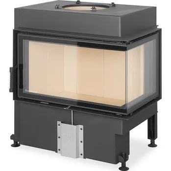 Krbová vložka Romotop DYNAMIC R/L 3G S 72.44.42.21 - rohová kamnová vložka pro dlouhodobý akumulační provoz s dvojitým děleným sklem - Dělené sklo - pravé provedení