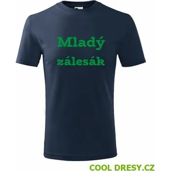 Dětská móda Dětské tričko Mladý zálesák - Barva: námořní modrá, Velikost 10let