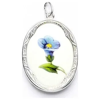 Šperk Stříbrný přívěsek, medailonek s květy - P 158 K-6 (Stříbrný medailon)