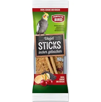 Krmivo pro ptáka Perfecto Vogel Sticks mák, banán a třešeň 2ks