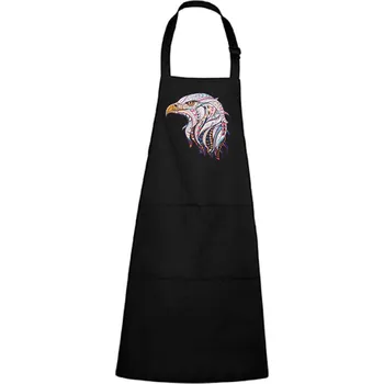 Kuchyňská zástěra DOBRÝ TRIKO Zástěra s potiskem Hlava orla Barva: Černá