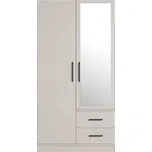 Meblar Šatní skříň Smart SRL 3 kašmír - se zrcadlem NÁSTAVEC na skříň: s nástavcem