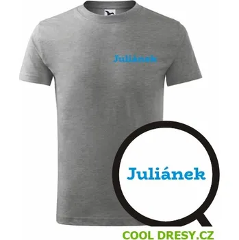 Dětské tričko Juliánek - Barva: tmavě šedý melír, Velikost 10let