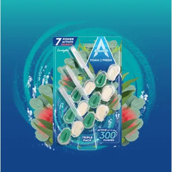 WC čistič WC závěsy Eukalyptus 3ks Astonish