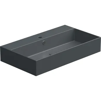 Umyvadlo Zenith BW 80 hranaté, keramické, ebano matné, 80x46 cm, ZELAVBW80028