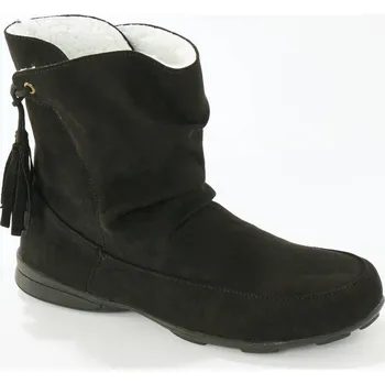 Dámské kozačky Nízké kozačky s hřejivou podšívkou černá 39