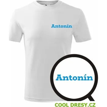 Dětské tričko Antonín - Barva: bílá, Velikost 8let