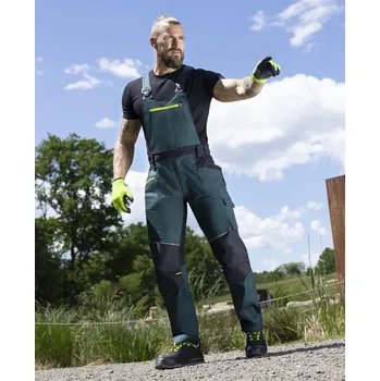 Pracovní oblečení Kalhoty s laclem ARDON®4Xstretch® tmavě zelené 60 zelené odstíny 46