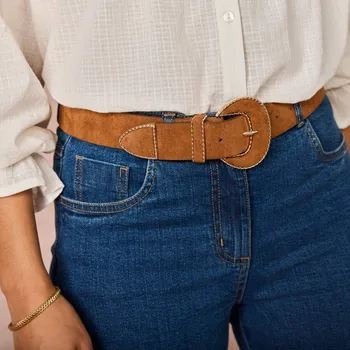 Opasek Opasek s oválnou sponou karamelová 42/46