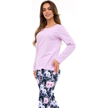 Dámské oblečení Dámské dlouhé pyžamo Cornette 145/462 Natálie M Fialová