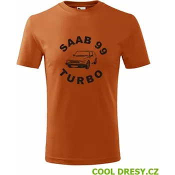 Dětské tričko Saab 99 Turbo - Barva: oranžová, Velikost 10let