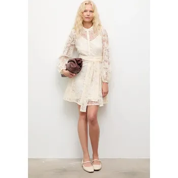 Dámské šaty Šaty Answear.LAB 80960-2.FLK béžová 01X, vel. M/L