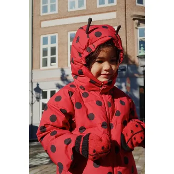 Chlapecká bunda Dětská nepromokavá bunda Konges Sløjd NUKA LADYBUG JACKET GRS KS103524.9BYA červená 33X, vel. 92
