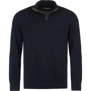 Pánská casual bunda Barbour Pima Cotton Half Zip Sweater — Navy