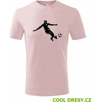 Dětské tričko s fotbalistou 2 - Barva: růžová, Velikost 8let