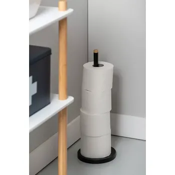 Zásobník na toaletní papír Bamboo Accent Deluxe černý Present Time (Barva- černá)